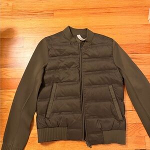 lululemon athletica Olive Quilted Bomber Jacket